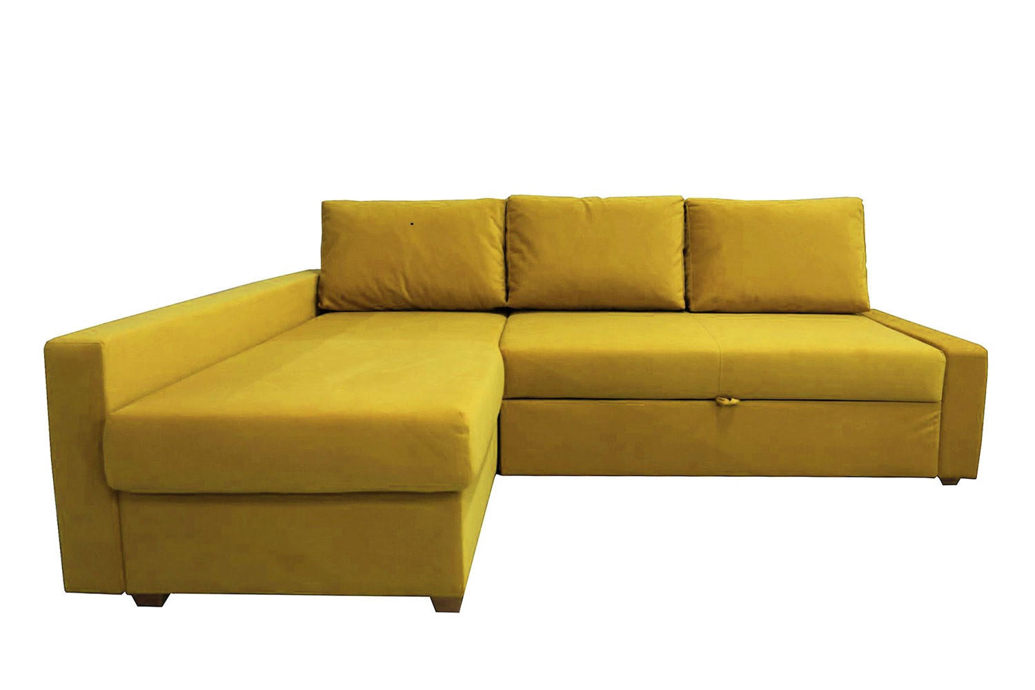 SJEDEĆA GARNITURA tekstil  žuta   - boje hrasta/žuta, Moderno, tekstil/drvo (230/155cm) - Ti'me