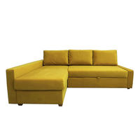 SJEDEĆA GARNITURA tekstil  žuta   - boje hrasta/žuta, Moderno, tekstil/drvo (230/155cm) - Ti'me