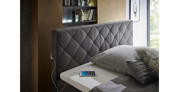 BOXSPRINGBETT 180/200 cm in Anthrazit - Anthrazit, Design, Holz/Holzwerkstoff (180/200cm) - Xora