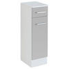 UNTERSCHRANK in   - Weiss/Silberfarben, Modern, Holzwerkstoff/Metall (25/84/35cm) - Held