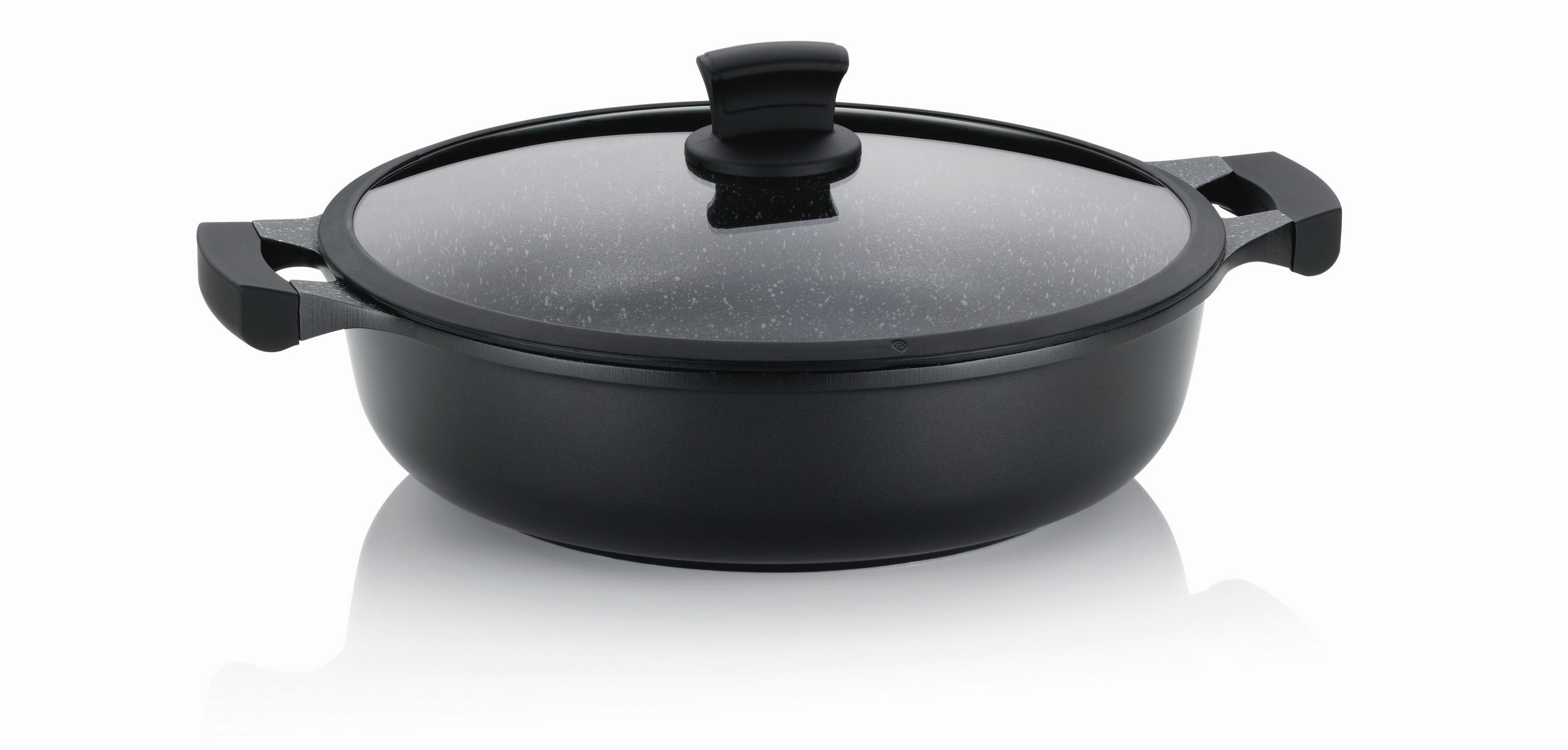 SERVIERPFANNE  - Schwarz, KONVENTIONELL, Metall (32/9cm) - Kela