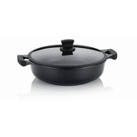 SERVIERPFANNE  - Schwarz, KONVENTIONELL, Metall (32/9cm) - Kela