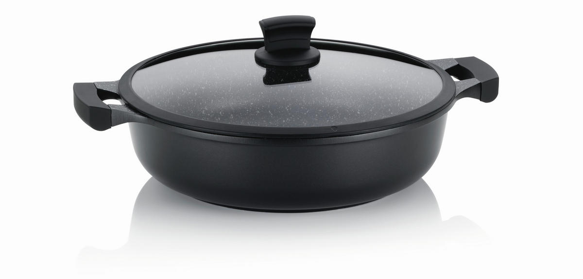 SERVIERPFANNE  - Schwarz, KONVENTIONELL, Metall (32/9cm) - Kela