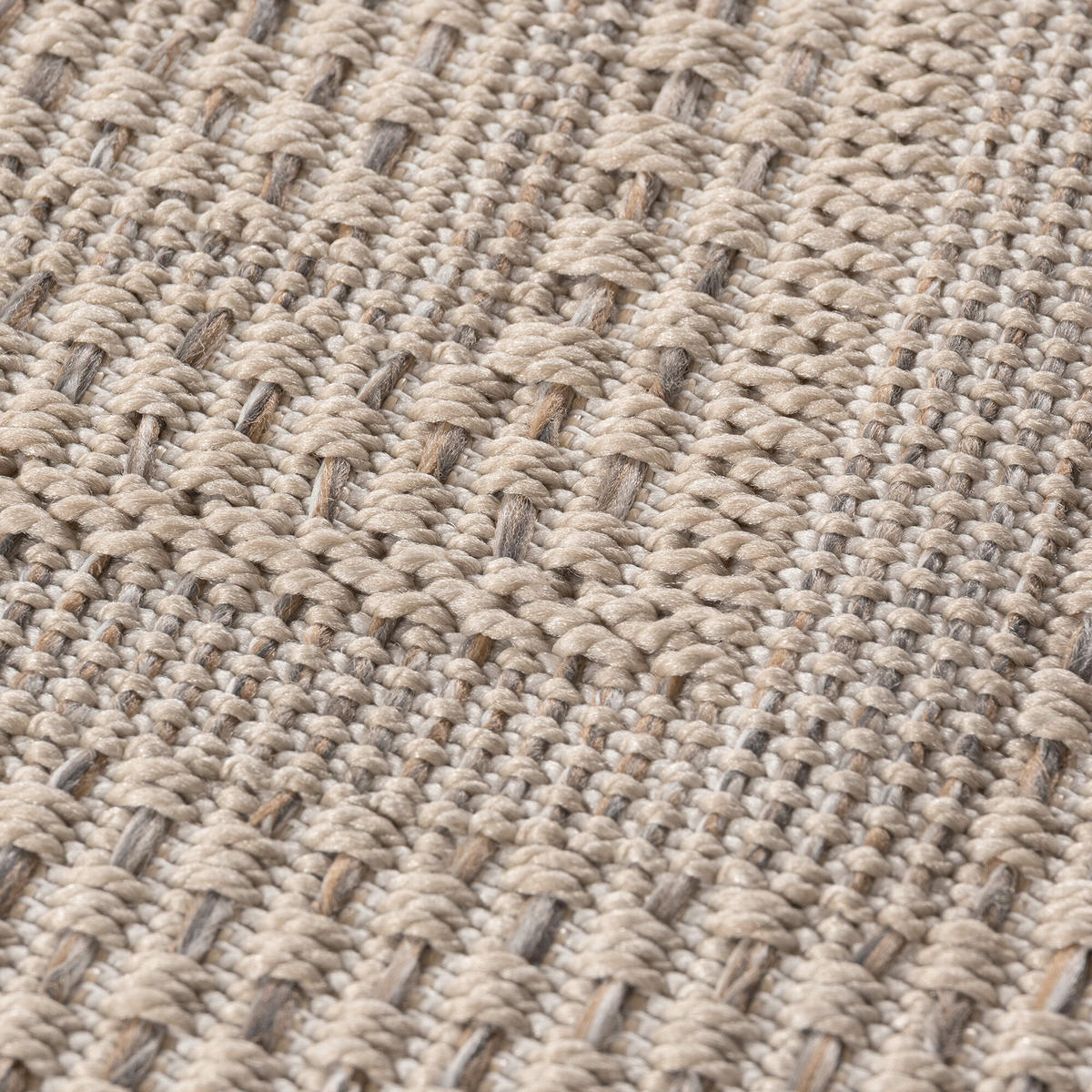 OUTDOORTEPPICH  Wohnzimmer 160/160 cm DESERT Beige rund  - Beige, Design, Textil (160/160cm) - Ayyildiz 