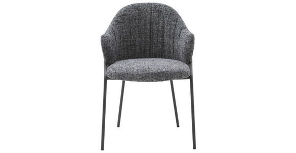 ARMLEHNSTUHL  in beflockt  - Blau/Anthrazit, Design, Textil (55/84/55cm) - Belluti