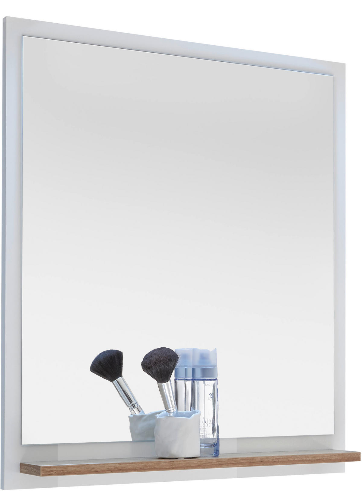 FÜRDŐSZOBATÜKÖR 60,0/74,5/15,5 cm  - tölgyfa színű/fehér, Basics, faalapú anyag (60,0/74,5/15,5cm) - Xora