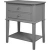 BEISTELLTISCH 55/39/71 cm Grau rechteckig  - Silberfarben/Grau, Design, Holz/Holzwerkstoff (55/39/71cm) - MID.YOU