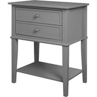 BEISTELLTISCH 55/39/71 cm Grau rechteckig  - Silberfarben/Grau, Design, Holz/Holzwerkstoff (55/39/71cm) - MID.YOU
