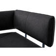 ECKBANK 205/165 cm  in Schwarz  - Schwarz, MODERN, Textil/Metall (205/165cm) - Cantus