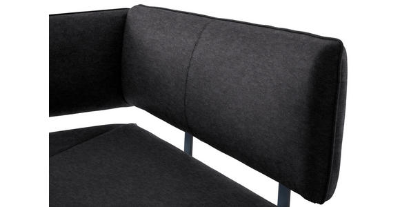 ECKBANK 205/165 cm in Schwarz - Schwarz, MODERN, Textil/Metall (205/165cm) - Cantus