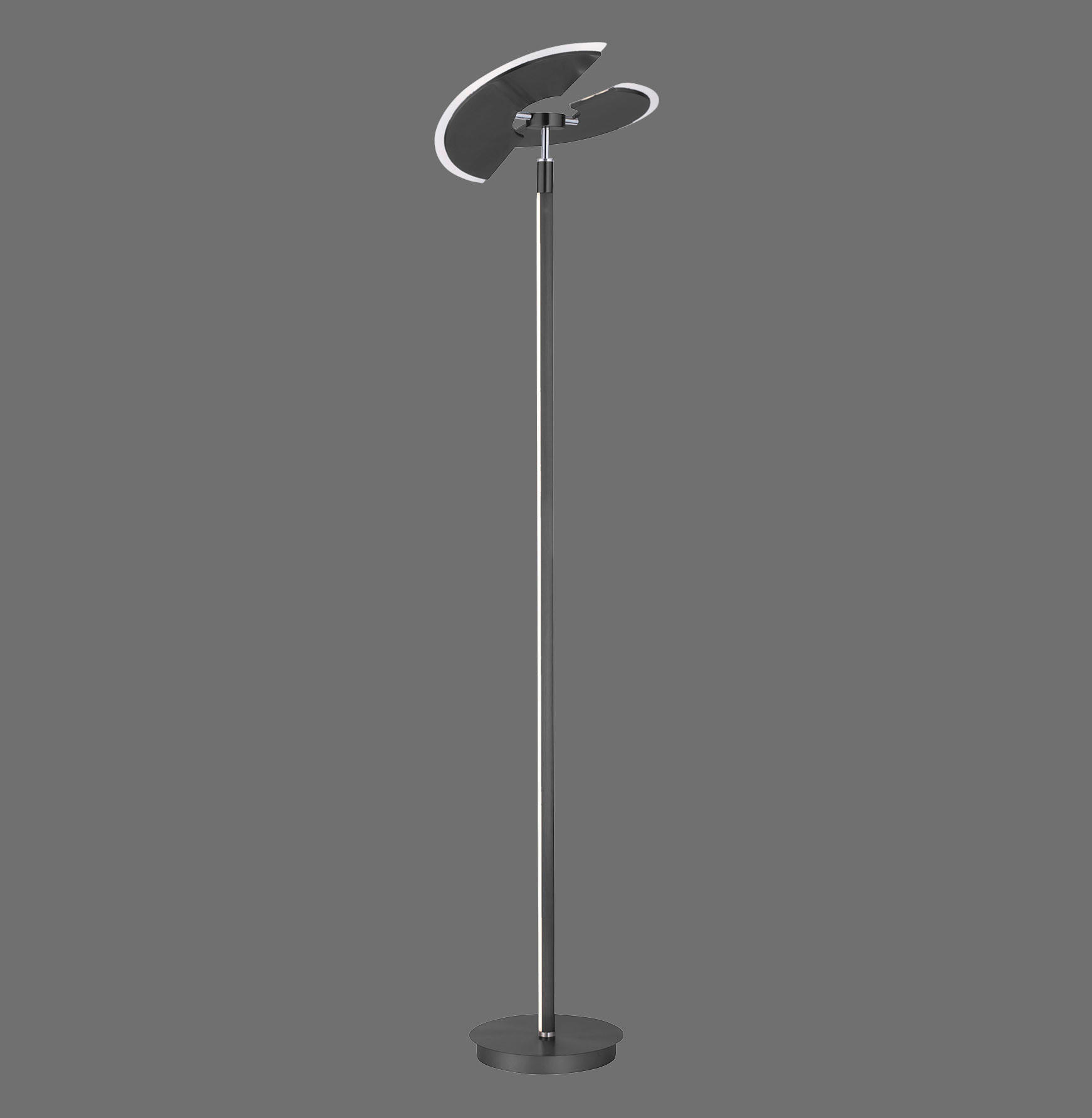 LED-STEHLEUCHTE 44/44/202,1 cm    - Anthrazit, Design, Kunststoff/Metall (44/44/202,1cm) - Neuhaus PURE
