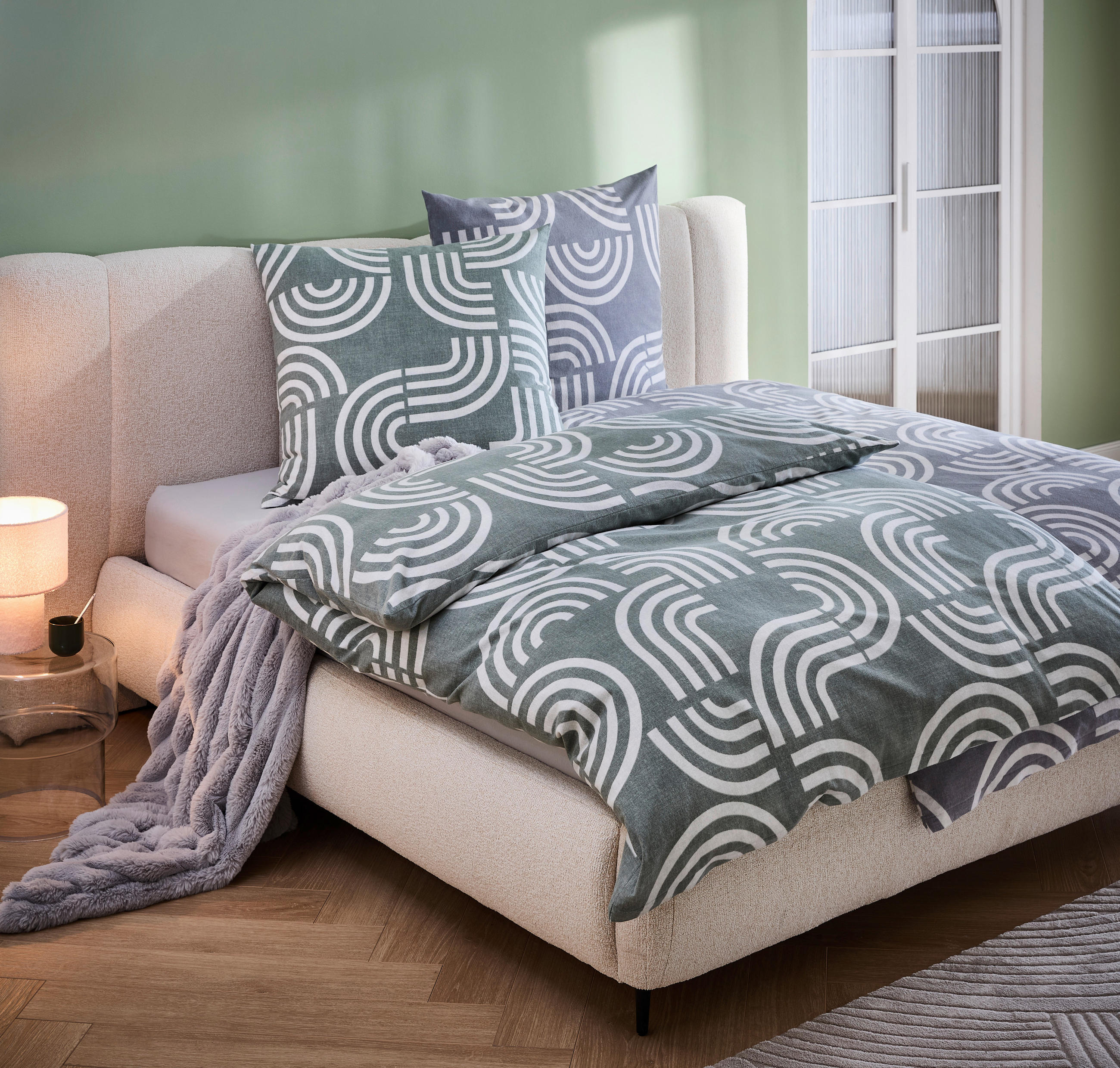 BETTWÄSCHE Biber 135/200 cm  - Grau, Design, Textil (135/200cm) - Janine