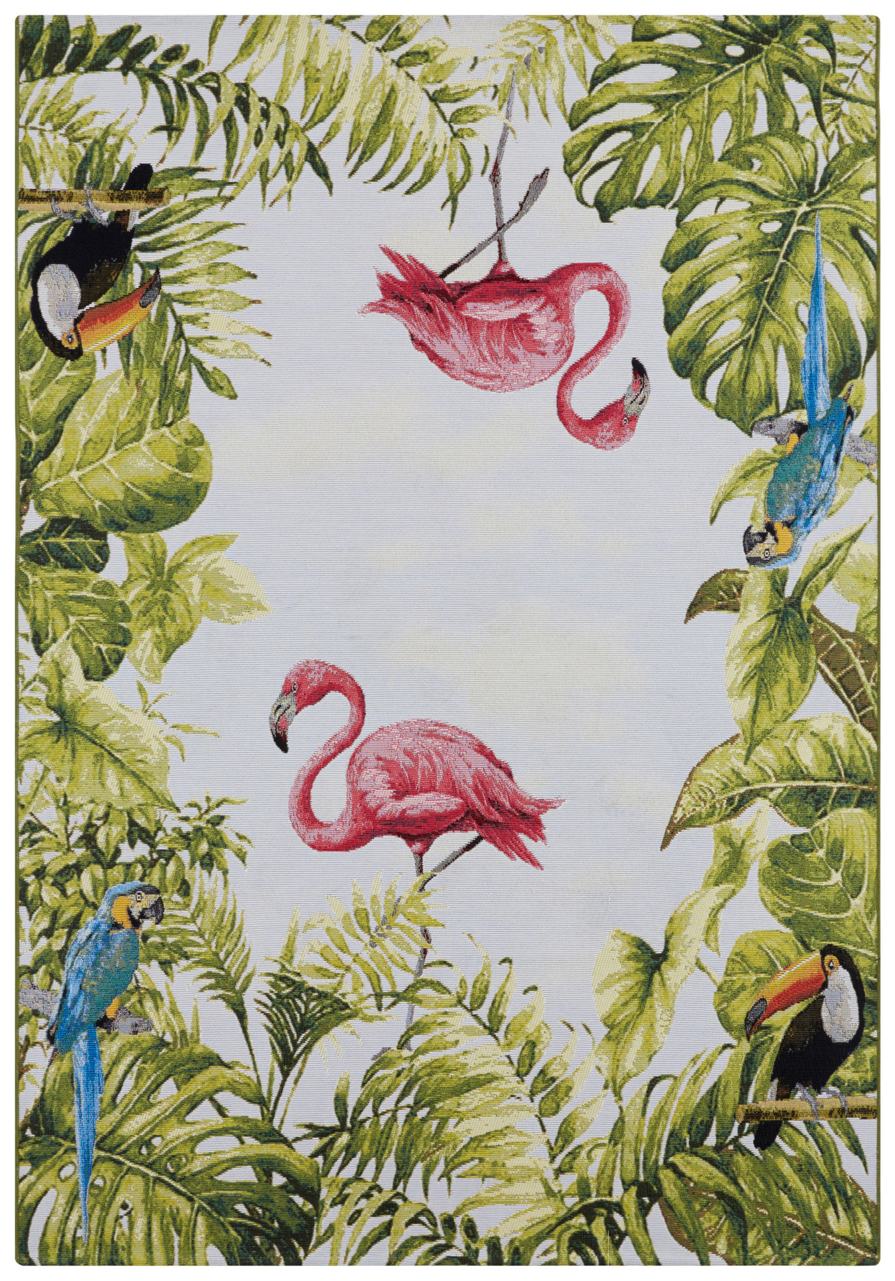 OUTDOORTEPPICH 80/165 cm Flair Multicolor, Weiß  - Multicolor/Weiß, Design, Kunststoff (80/165cm)