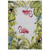 OUTDOORTEPPICH 120/180 cm Flair Multicolor, Weiß  - Multicolor/Weiß, Design, Kunststoff (120/180cm)