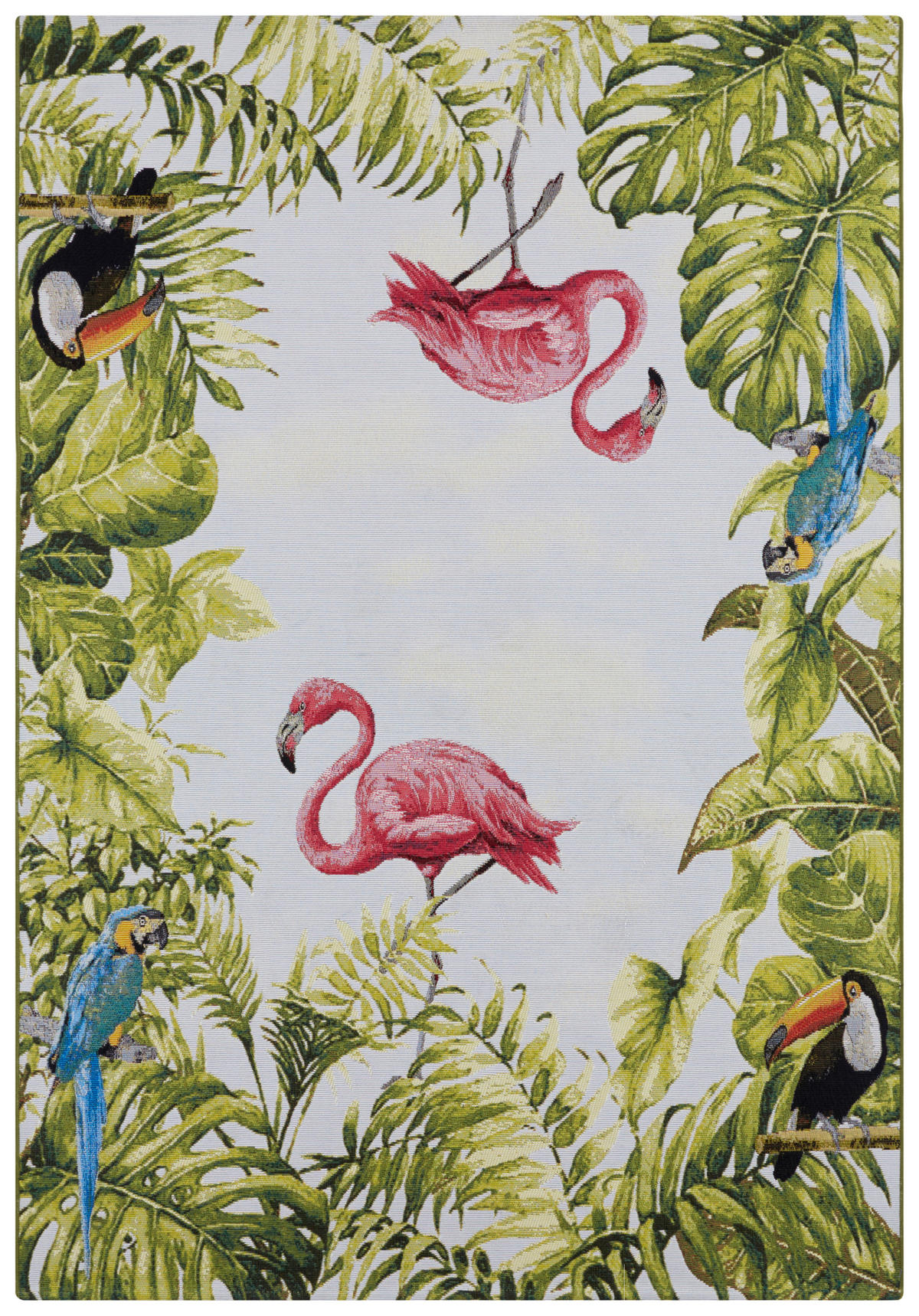 OUTDOORTEPPICH 120/180 cm Flair Multicolor, Weiß  - Multicolor/Weiß, Design, Kunststoff (120/180cm)