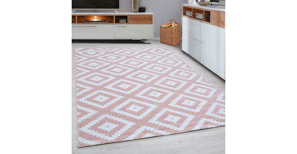 WEBTEPPICH 80/150 cm Plus Pink Pink  - Pink, KONVENTIONELL, Textil (80/150cm) - Novel