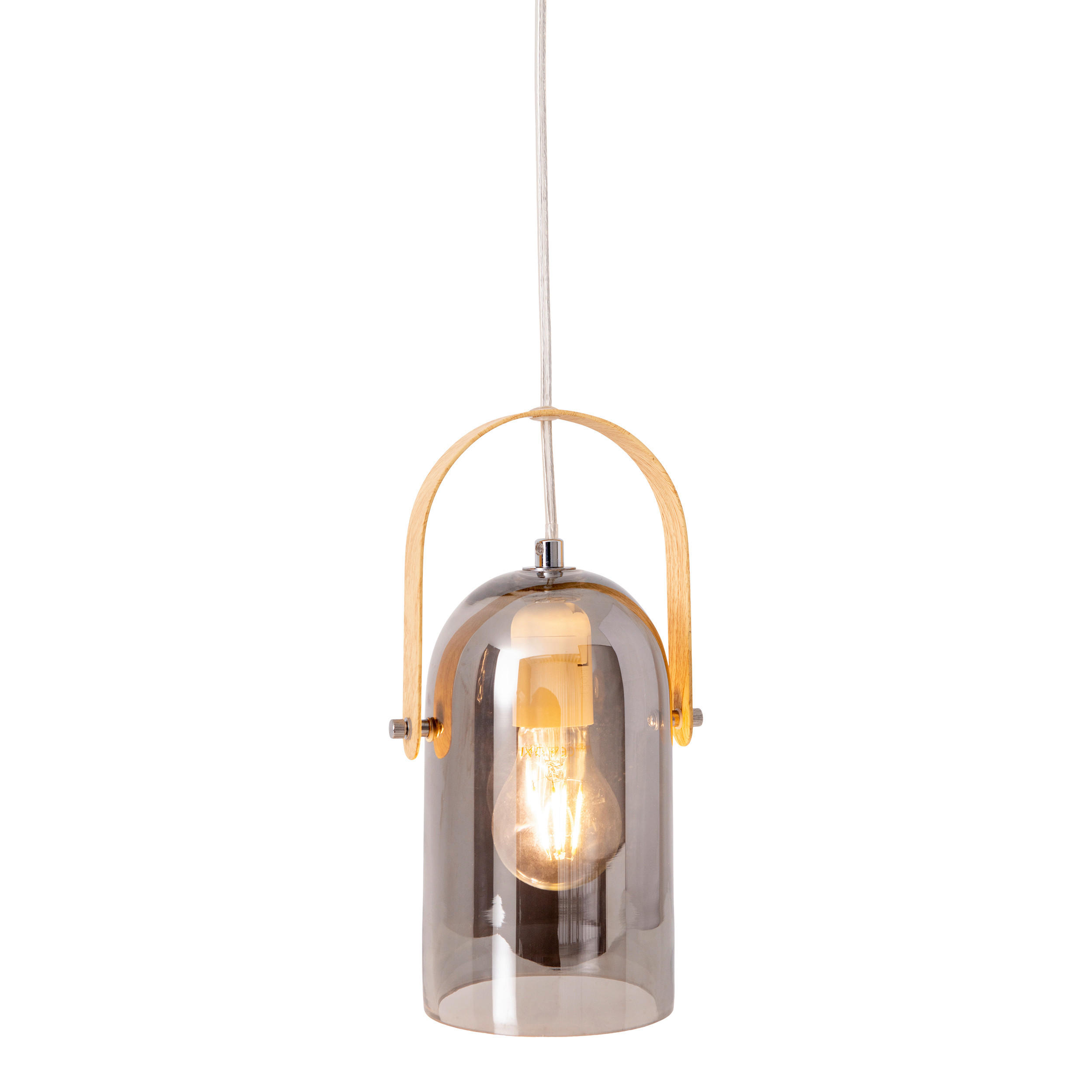 HÄNGELEUCHTE 11,8/141 cm  - Chromfarben/Messingfarben, Design, Glas/Metall (11,8/141cm) - Näve