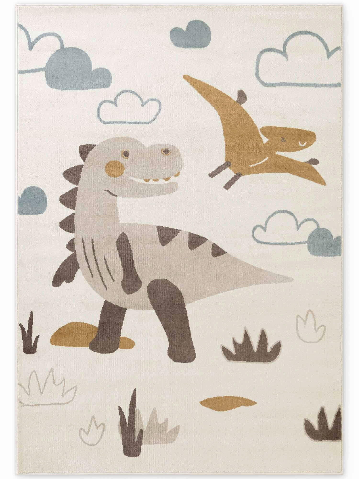 KINDERTEPPICH 120/170 cm Adventures Dinosaurier  - Multicolor/Creme, Design, Kunststoff/Textil (120/170cm) - Hanse Home