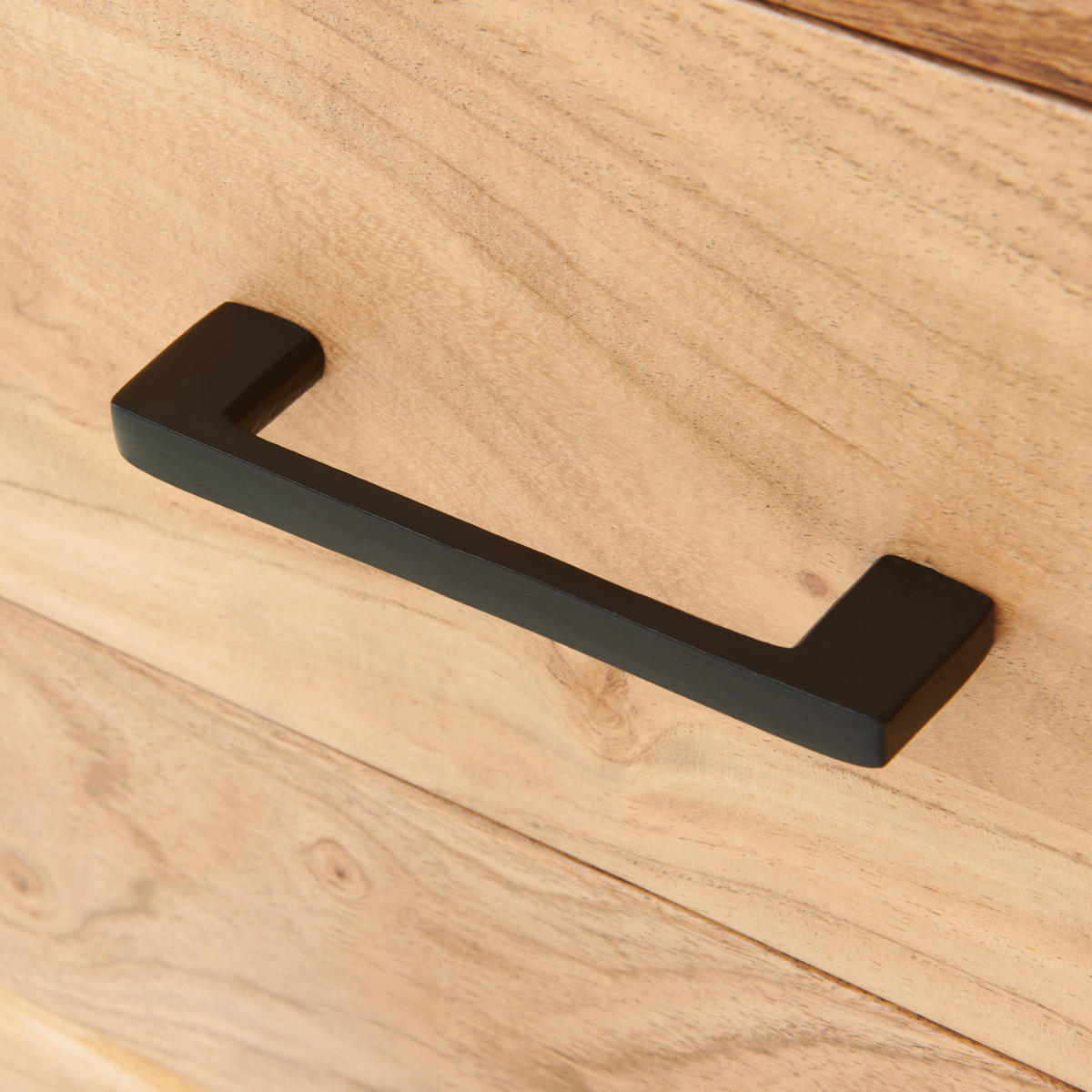 SCHREIBTISCH  in Schwarz, Akaziefarben  - Schwarz/Akaziefarben, MODERN, Holz/Metall (145/76/67cm) - MID.YOU