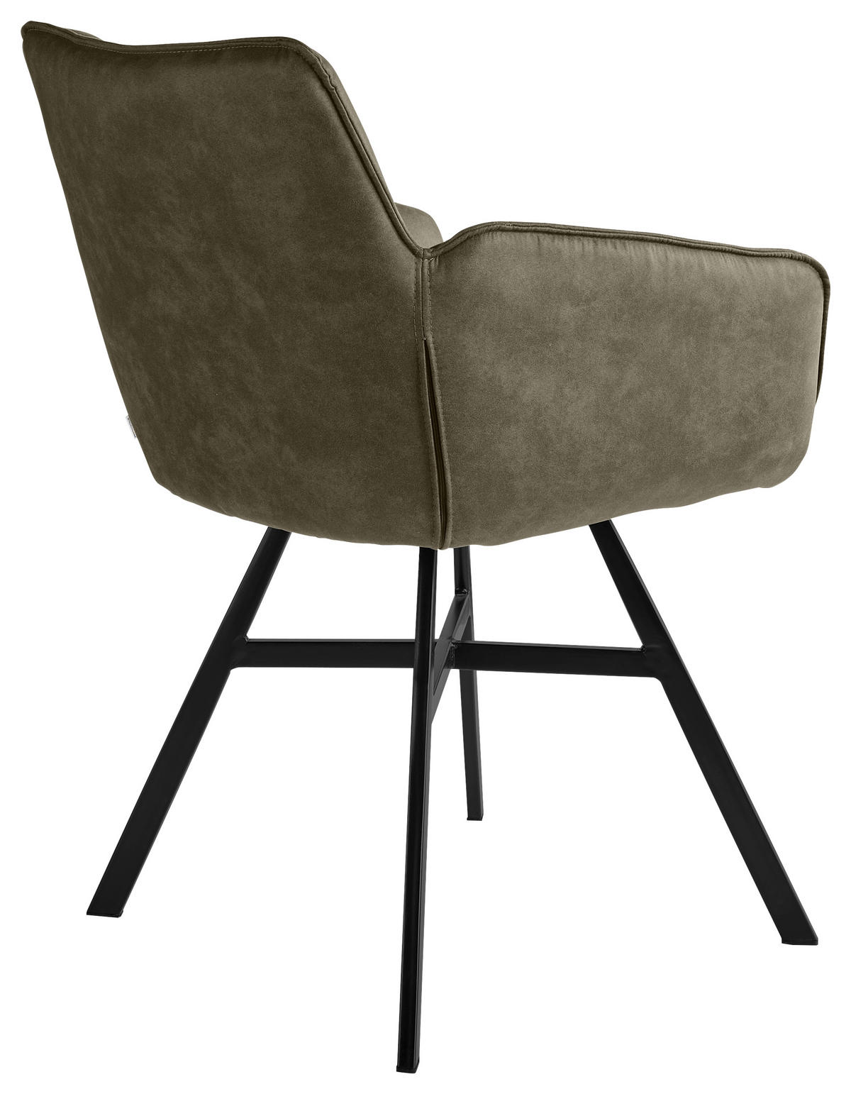 ŽIDLE S PODRUČKAMI, mikrovlákno, šedohnědá - černá/šedohnědá, Design, kov/textil (60/84/65cm) - SetOne by Musterring
