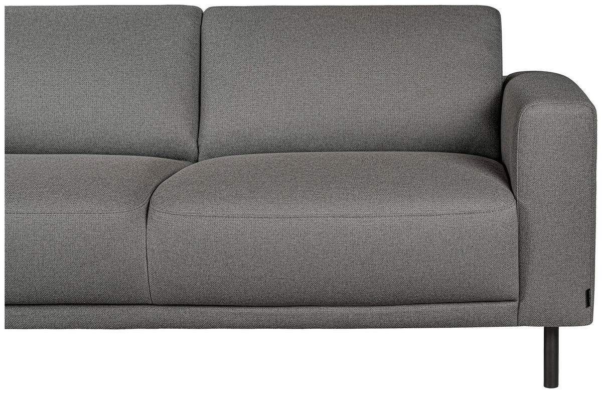 3-SITS SOFFA i grå  - svart/grå, Design, metall/trä (213,5/78/90cm) - Pure Home Comfort