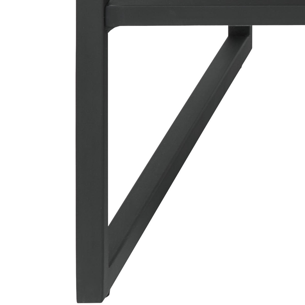 COUCHTISCH Eiche massiv rechteckig Naturfarben, Schwarz  - Schwarz/Naturfarben, MODERN, Holz/Holzwerkstoff (105/44/65cm) - Livetastic