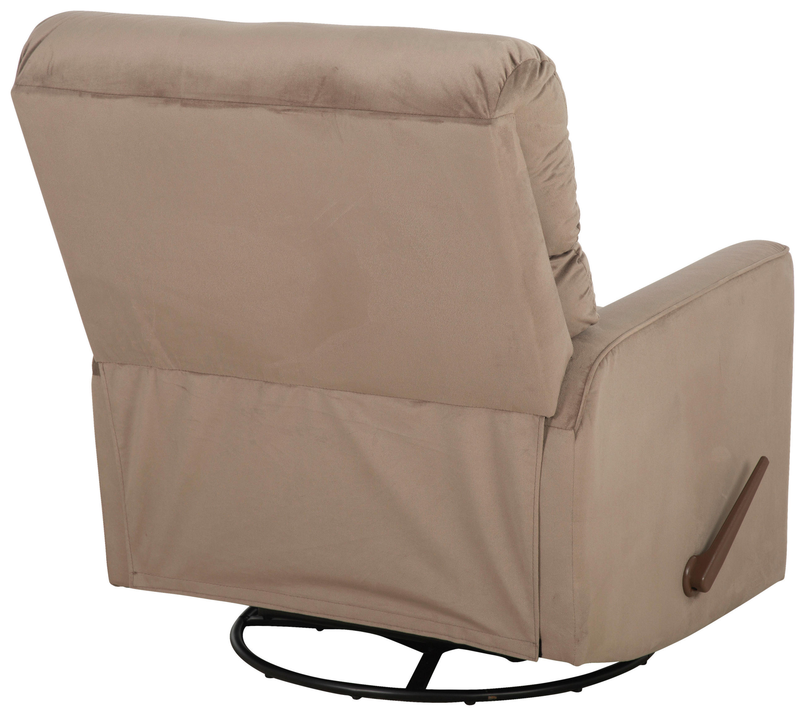 RELAXSESSEL Samt    - Taupe/Schwarz, MODERN, Textil/Metall (87.5/103.5/99cm) - P & B