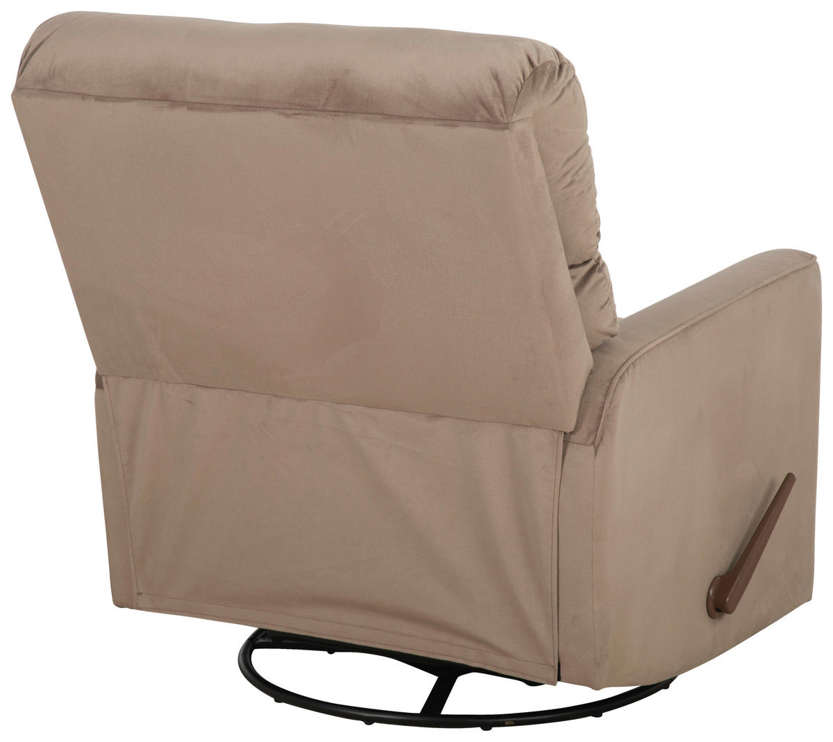 RELAXSESSEL Samt    - Taupe/Schwarz, MODERN, Textil/Metall (87.5/103.5/99cm) - P & B