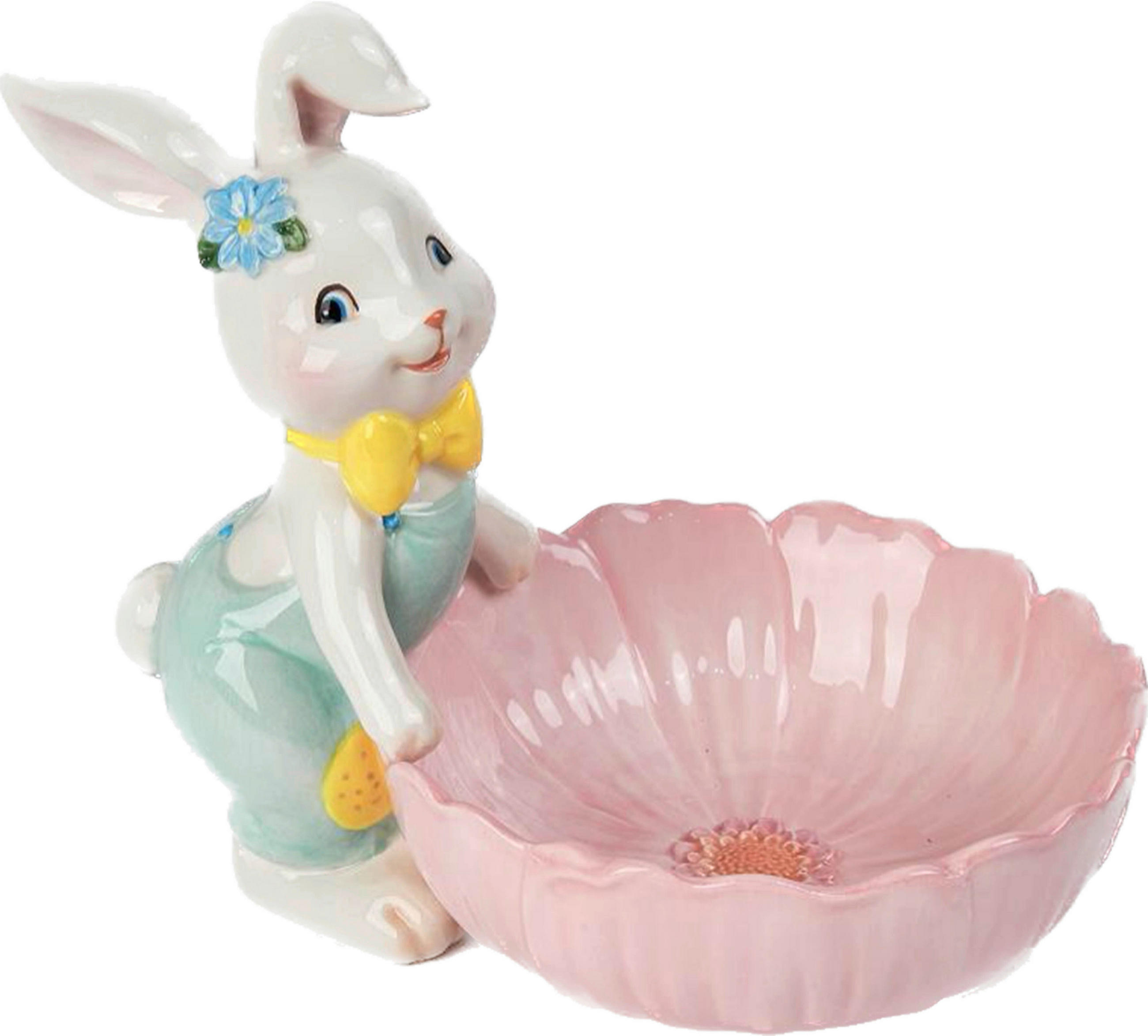 BOL PAȘTE - roz aprins/alb, Lifestyle, ceramică (19,6/14,2/16,6cm)