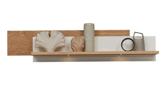 WANDBOARD  157,5/33,6/25 cm  - Eichefarben/Weiß, Design, Holz/Holzwerkstoff (157,5/33,6/25cm) - Dieter Knoll