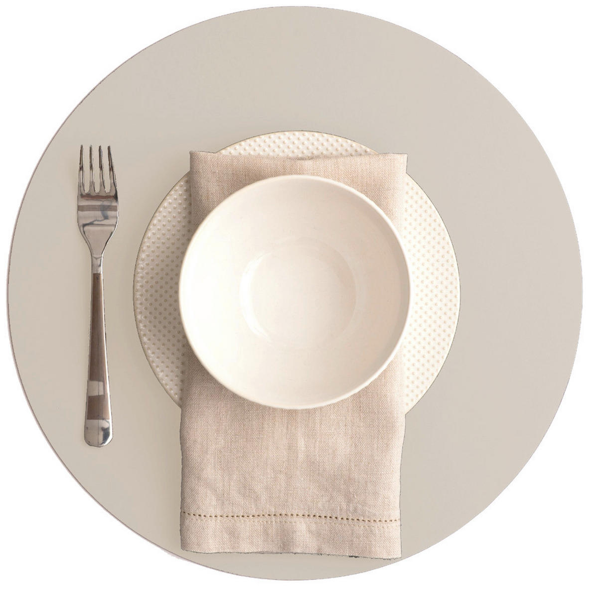 TISCHSET Leder Beigebraun  - Beigebraun, Basics, Leder (36/36/2cm)