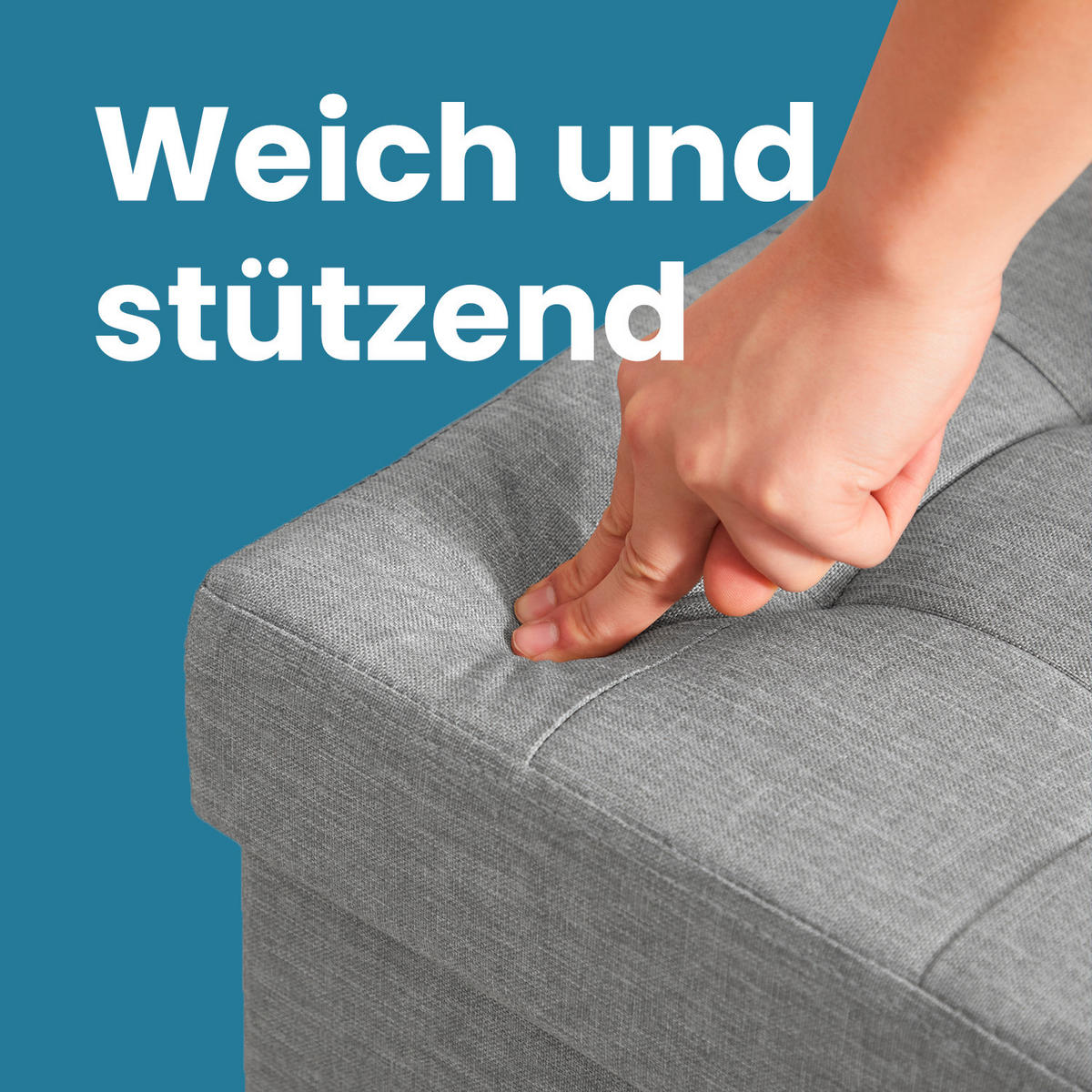 SITZBOX  - Hellgrau, Basics, Textil (110/38/38cm)