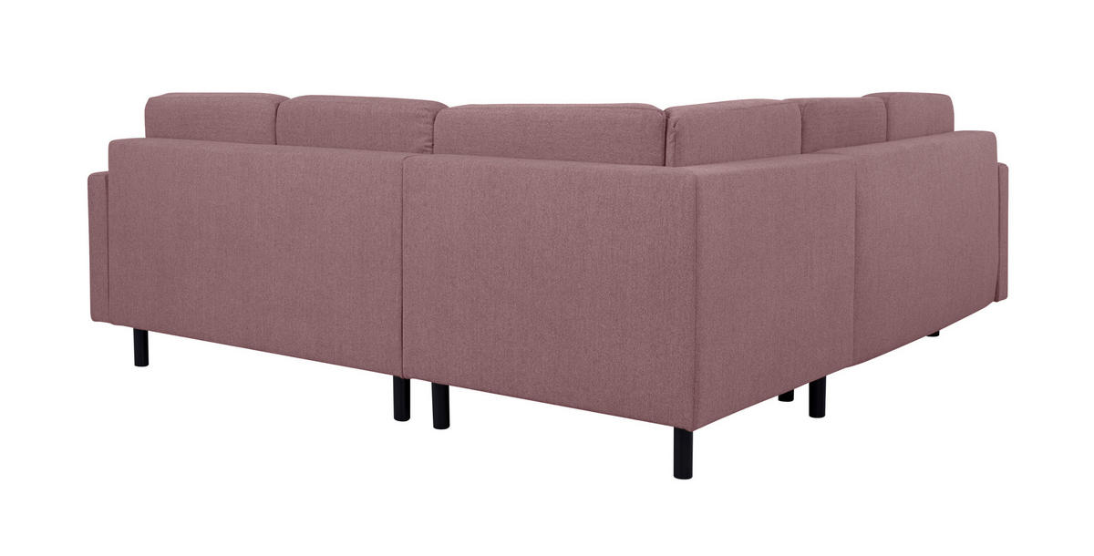 ECKSOFA in Beere  - Beere/Buchefarben, Design, Holz/Textil (242/242cm) - MID.YOU