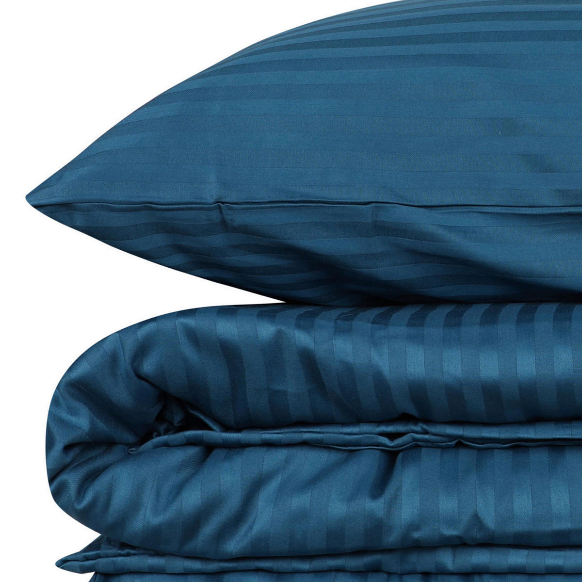 BETTWÄSCHE Satin 135/200 cm  - Blau, Basics, Textil (135/200cm)