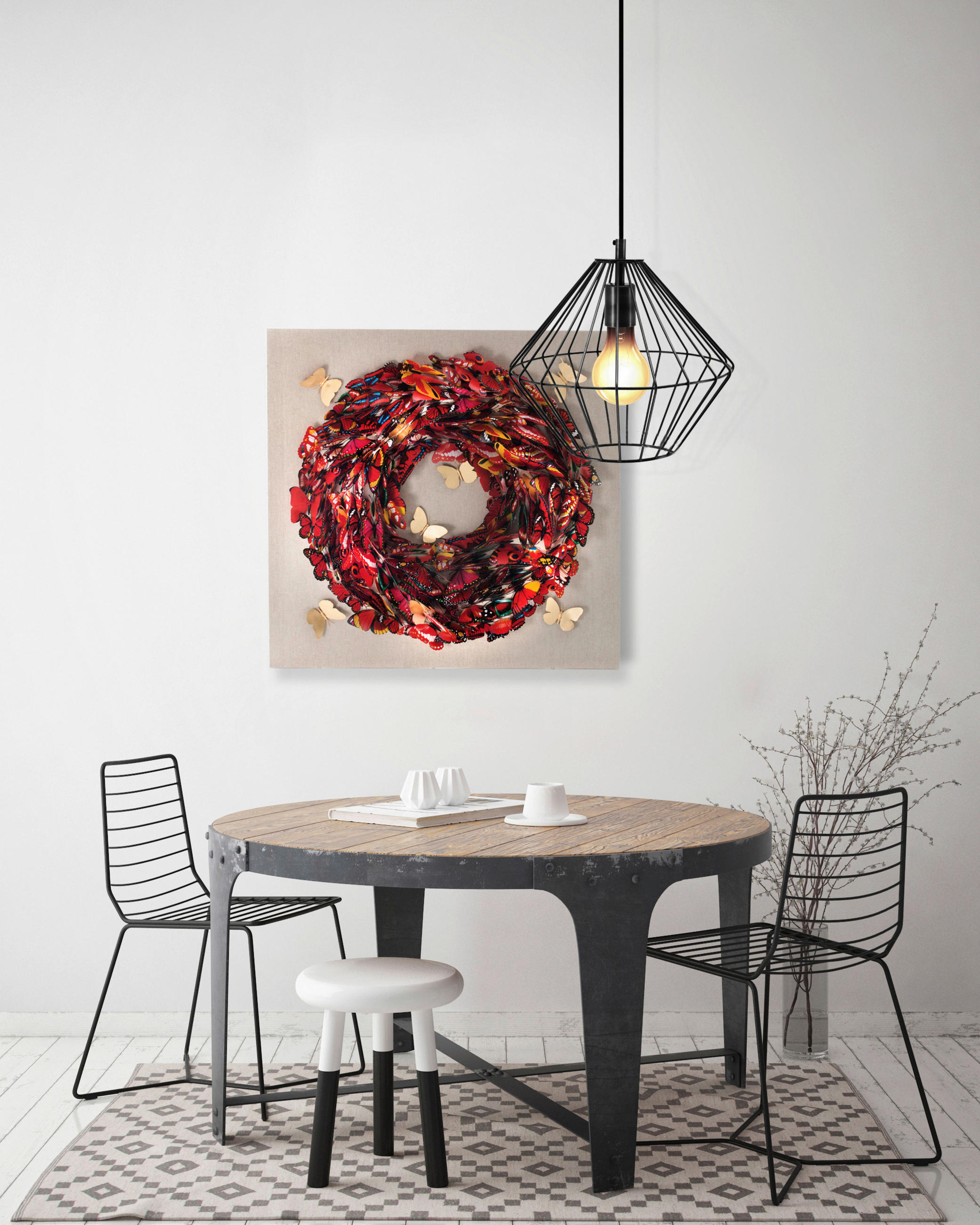 TAVLA 80/80/8 cm  - multicolor, Lifestyle, trämaterial (80/80/8cm) - Kayoom