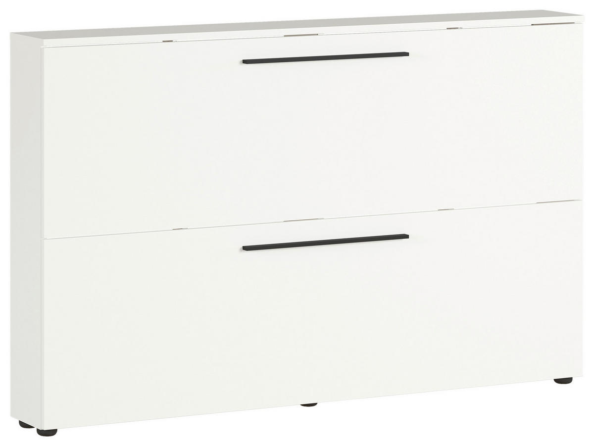 SCHUHKIPPER  in 140/85/19 cm  - Schwarz/Weiß, Basics, Holzwerkstoff/Kunststoff (140/85/19cm)