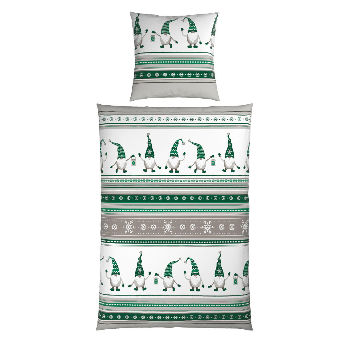 BETTWÄSCHE Flanell 155/220 cm  - Grün, Textil (155/220cm) - Esposa