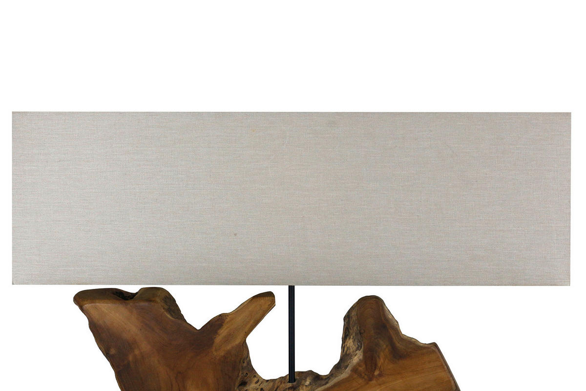 TISCHLEUCHTE 80/59/20 cm   - Beige/Schwarz, Design, Holz/Textil (80/59/20cm) - P & B