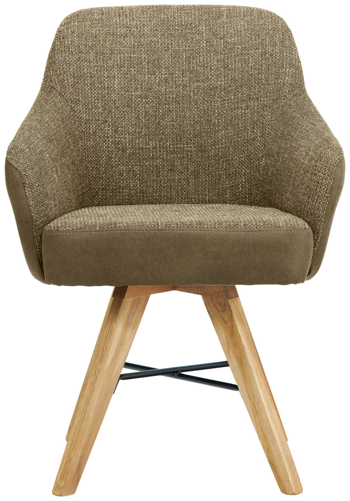 ARMLEHNSTUHL  Stoffauswahl Webstoff  - Eichefarben/Schwarz, Konventionell, Holz/Textil (64/86/60cm) - Voleo