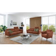 2-SITZER-SOFA  in Echtleder Cognac   - Eichefarben/Cognac, Natur, Leder/Holz (182/86/87cm) - Valnatura