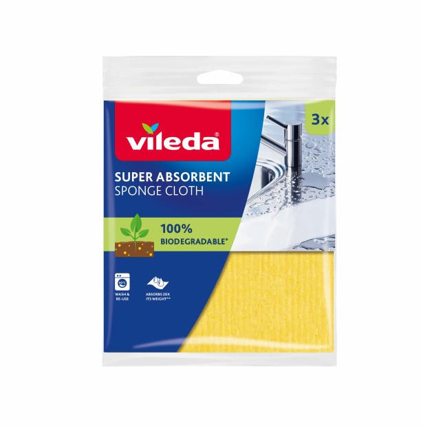 SZIVACSKENDŐ - sárga, Basics (19/17.5/1.5cm) - Vileda