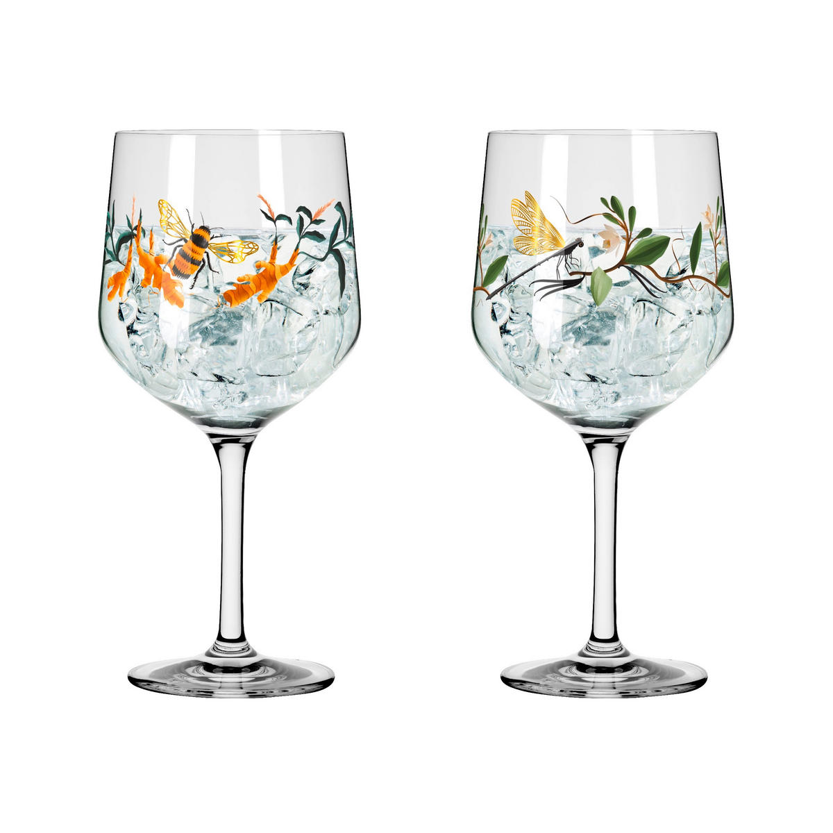 GINGLAS 720 ml 2-teilig  - Schwarz/Orange, LIFESTYLE, Glas (10,7/10,7/21,8cm) - Ritzenhoff