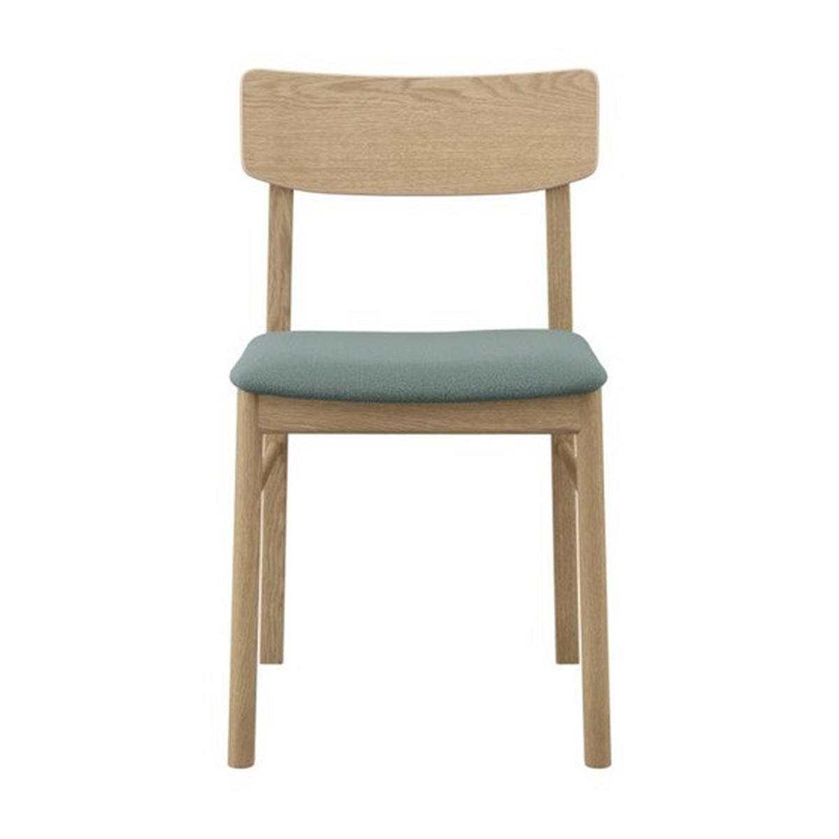 STOL  läderutbud, tygutbud   ekfärgad, blågrå  - blågrå/ekfärgad, Design, trä/plast (47/82/54cm) - Skovby