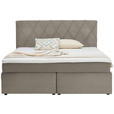 BOXSPRINGBETT 180/200 cm  in Beige  - Beige/Schwarz, Design, Kunststoff/Textil (180/200cm) - Xora