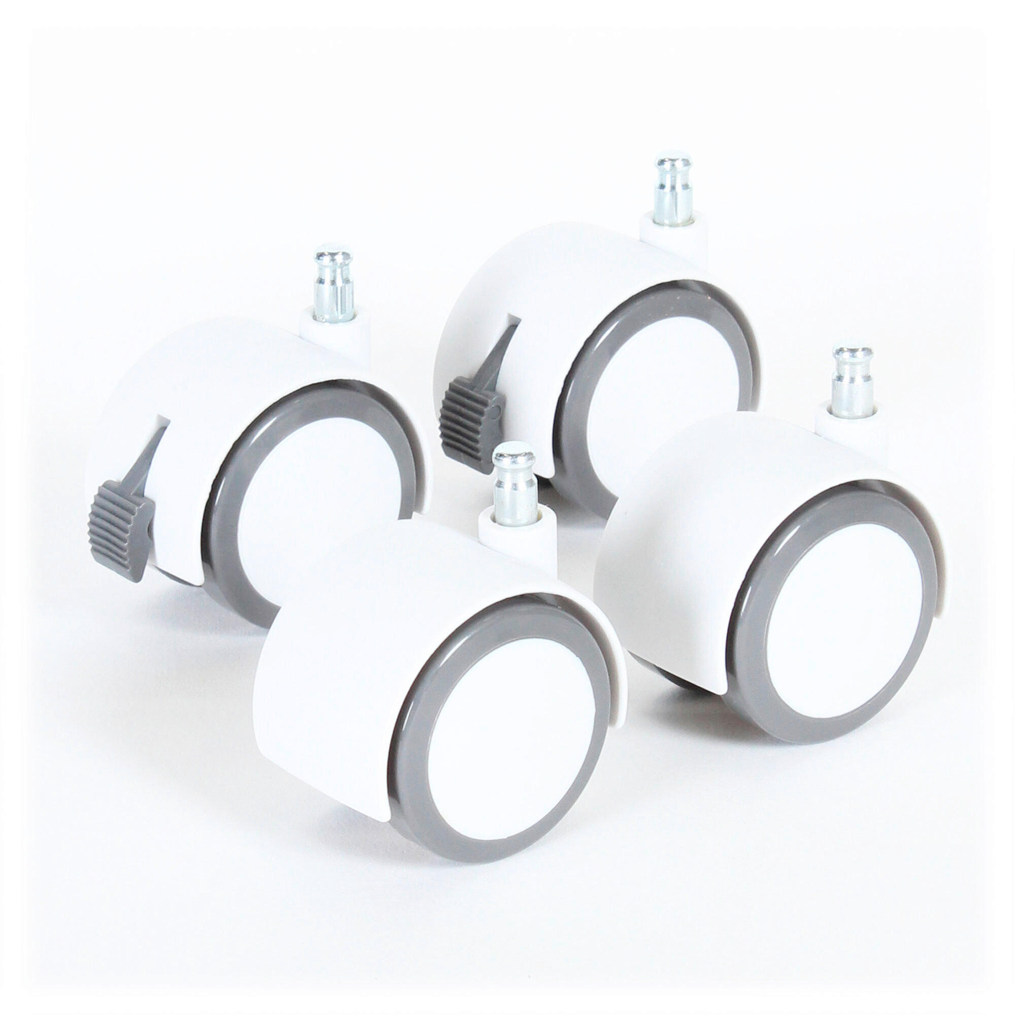 Parkettrollen Babybay   - Weiß, Basics, Kunststoff (5cm) - Babybay