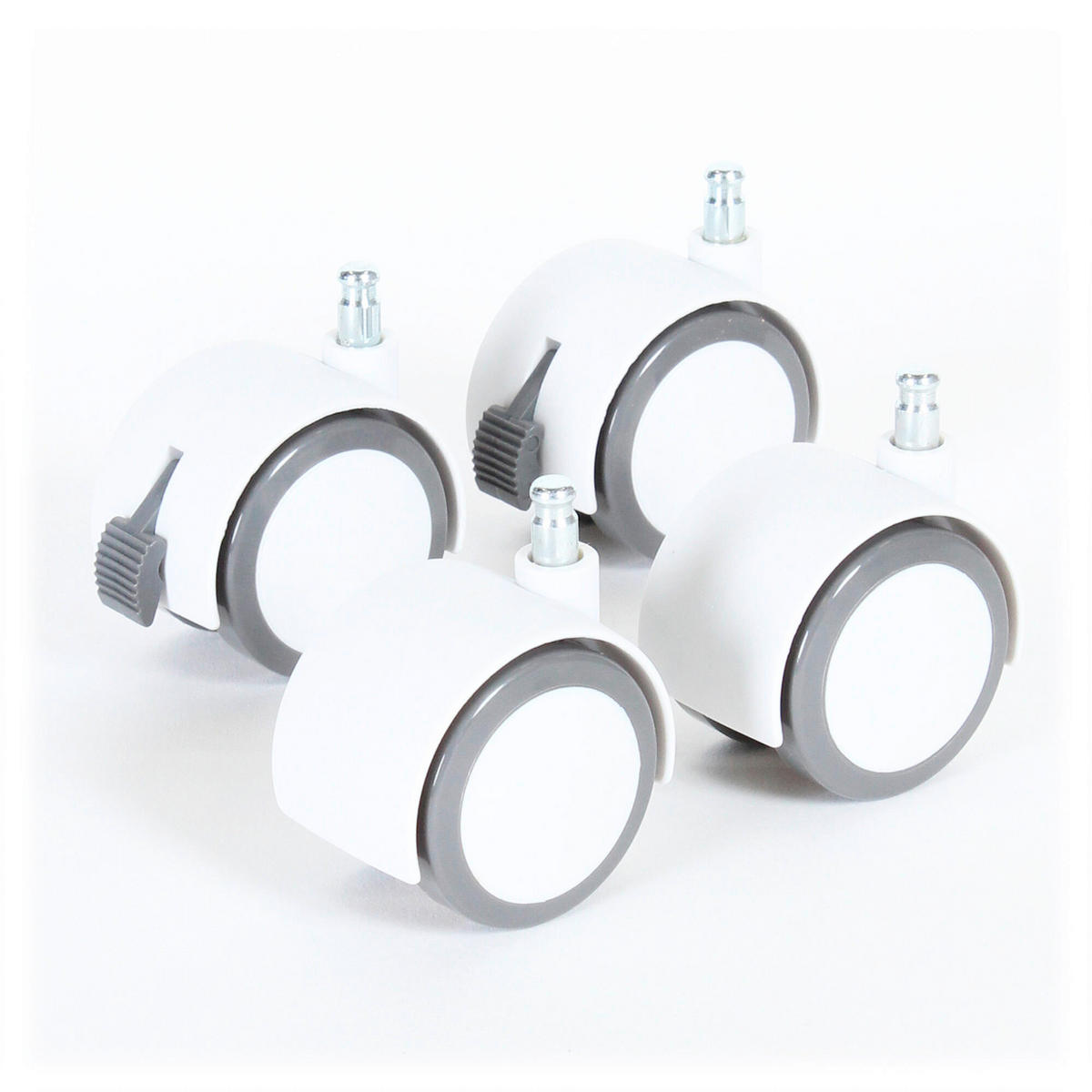 Parkettrollen Babybay   - Weiß, Basics, Kunststoff (5cm) - Babybay