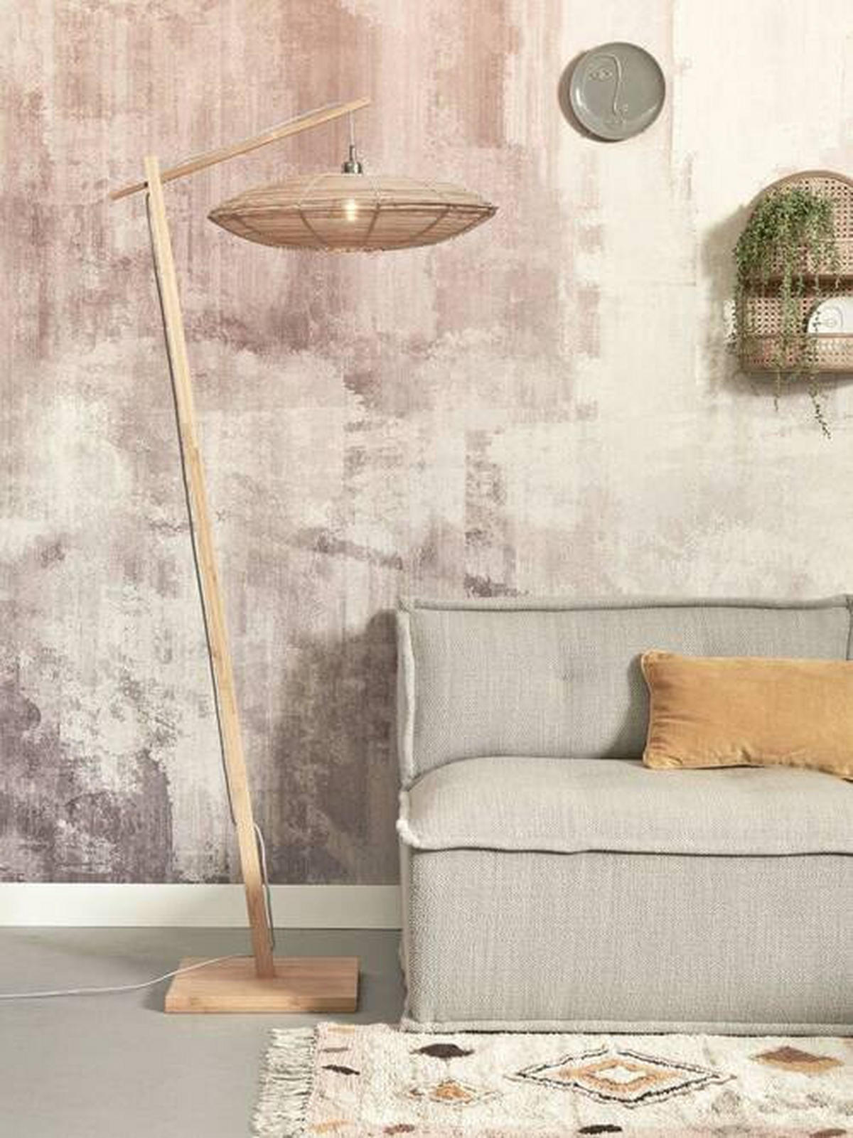 STEHLEUCHTE 55/78/176 cm    - Naturfarben, Trend (55/78/176cm) - Good & Mojo
