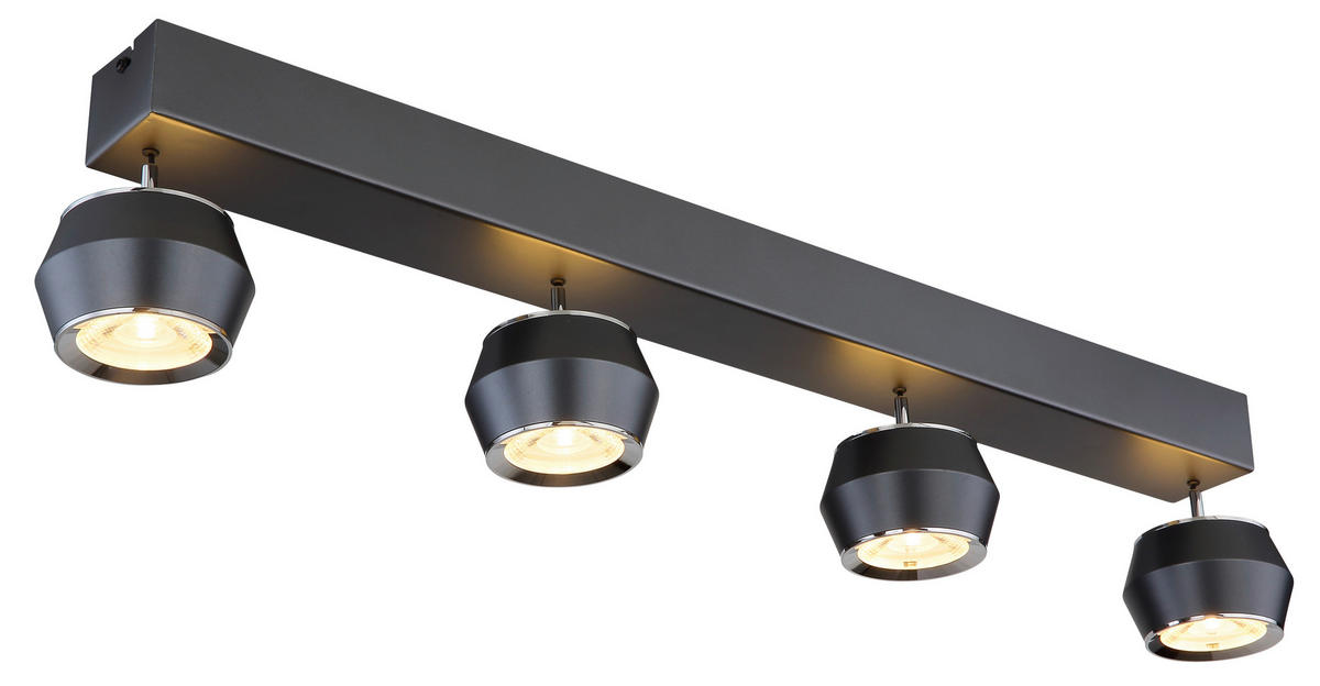 LAMPĂ SUSPENDATĂ CU LED 80,5/10/200 cm  - opal/gri, Design, plastic/metal (80,5/10/200cm)