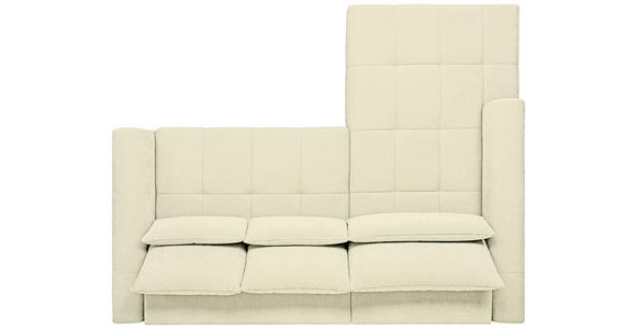 ECKSOFA  in Chenille Creme  222/279 cm  - Creme/Schwarz, KONVENTIONELL, Kunststoff/Textil (222/279cm) - Hom`in