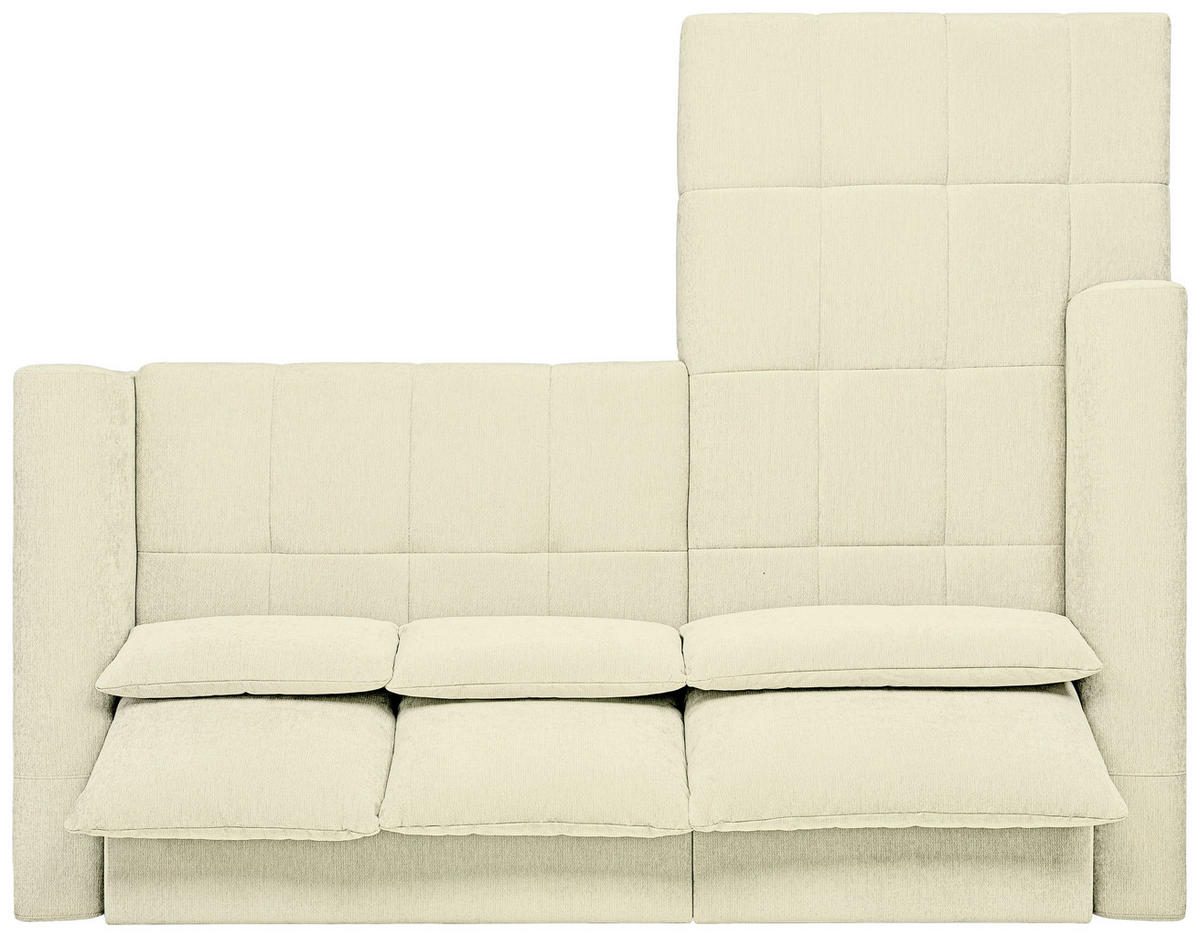 ECKSOFA  in Chenille Creme  222/279 cm  - Creme/Schwarz, KONVENTIONELL, Kunststoff/Textil (222/279cm) - Hom`in